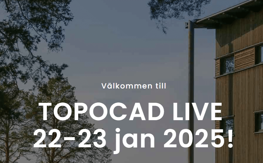 Du visar för närvarande Välkommen till Topocad Live 22-23 januari 2025